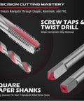 SEDY Helicoil thread repair kit; metal taps and drills with pink inserts for automotive thread restoration
