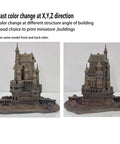 Model buildings made with Rock Stone Colored PLA Filament 1.75mm Multi Color 1kg Spool for Ender 3 CR 10 showing texture and color