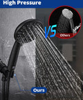 Handheld Shower Head With Beast Mode High Pressure And Seven Spray Settings, 59 Inch Stainless Steel Hose, Adjustable Mount