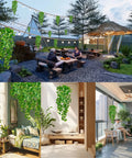 Three Pack Artificial Hanging Plants Ivy Vines, About Three Point Six Feet Total Length, Realistic Greenery Garlands in diverse settings