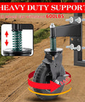 Beefy 8 Inch Gate Wheels With Brake 2 Pack for Metal and Wooden Gates 600 Pound Capacity 360 Degree Rotation Spring Loaded