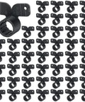 50-pack black 1/2 inch PEX suspension pipe clamps, butterfly-style plastic supports for PEX, copper, CPVC pipes