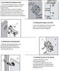 Installation guide for Concealed Hydraulic 165 Degree Frameless Cabinet Door Hinges With Adjustable Mounting Easy Install Soft Closing Nickel Plated Steel Buffer Dampers For Wardrobe 2 Pack Full Overlay.