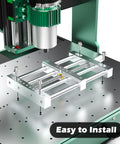 CNC Router Beefy High-Precision Aluminum Vise Bench Clamp For Milling And Machining, 150mm Wide, 186mm Clamping Range, Heavy-Duty Aluminum Construction, All-Make Compatibility on CNC bed