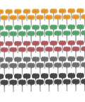 Assorted colors of Pro Grade 100 Piece 1 Inch Alumina Buffing Wheel Set For Dremel Rotary Tools, multi grit abrasives.