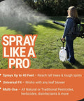 Person using Beef Up Your Mosquito Defense With This Backpack Fogger Ready Pesticide Sprayer Kit for mosquito control in yard