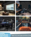 Top Shelf Studio Gear 48 Pack Premium High Density Acoustic Foam Panels 12 By 12 Inch Wedge Design Sound Absorbing Wall Tiles in studio.