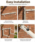 Installation steps for Heavy Duty Mini Split Wall Mount Bracket For Outdoor Units, 550 lb load capacity with anti-vibration pads