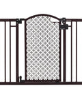 No-Drill Expandable Baby And Dog Gate 28 To 42 Inch Wide, 30 Inch Tall, Hardware Or Pressure Mounted, Espresso design