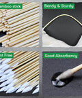 Must Have Gun Cleaning Set With Patches And Cotton Swabs In Durable Storage Box Six Inch Swabs And Two Inch Lint Free Pads Highly Absorbent