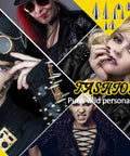 Collage of punk fashion styles with metal spikes from 354 Piece Punk Spikes And Studs Kit In 8 Sizes For Leather Crafting Cone Spikes And Rivets