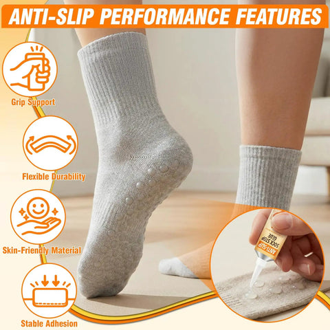Person applying Clear Non Slip Adhesive Glue For Fabrics, Water Based And Odorless, Quick Dry, Precision Tip, 2 Pack 100ml Each