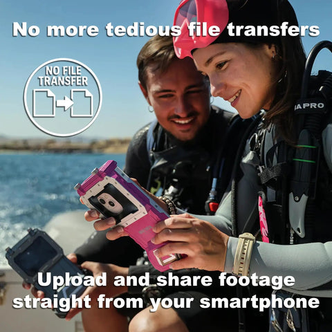 Divers using Underwater Seatouch 4 Max Phone Case For iPhone 12 To 15 Pro Max Full Touch Diving Housing Up To 60m No Buttons
