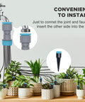 Automatic Drip Irrigation Kit With 10 Drip Emitters And 52 Foot Tubing For Garden Watering Built For Flowers Vegetables Potted Plants And Greenhouses