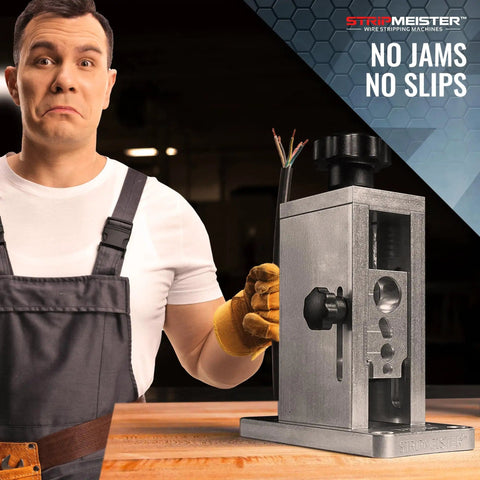 Drill Powered Wire Stripper For Copper Wire Up To Three Quarters Of An Inch Jam Free Performance Safe Handheld Cable Stripping Tool