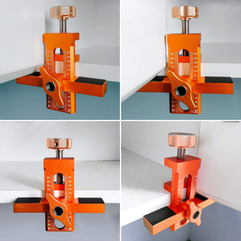 Pro Grade Cabinet Door Positioner Jig With 2 In 1 Versatility Aluminum Alloy Build for accurate frameless or face-frame installations.