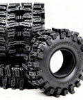 1.3 Inch RC Crawler Tires Mud Slingers X Soft Sticky Compound For 1/24 And 1/18 Scale Rigs, 72mm By 28mm, stack of tires