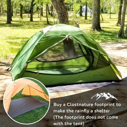 Ultralight 2 Person Backpacking Tent For Family Adventures Waterproof Three Season Camp Shelter pitched in a forest