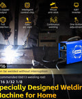Person using Grab And Go 110V Arc Welder For Home DIY And Metal Repair Ultra Lightweight 4.4Lb Portable Welder on metal surface.