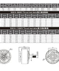 Technical diagram and specs of S2810 980KV Brushless RC Motor for FPV Racing Drones with 5mm shaft, charts and measurements shown.