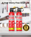 Straight Up Quick Draw Water Based Fire Extinguisher Two Pack For Home Car Or Kitchen Certified Multi Class Safety on countertop.