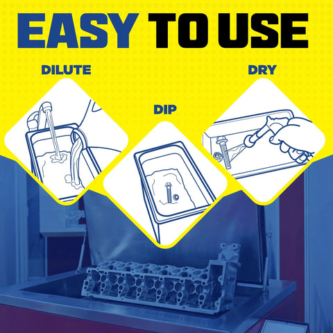 Durabasics 1-Gallon Ultrasonic Cleaner Solution for automotive parts; heavy-duty, safe on most metals.