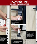 AceMining white door security bar, adjustable heavy-duty jammer for home use (1 pack) by Amazon.