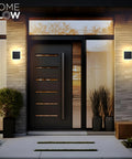 Edge LED Wall Light Indoor Outdoor Black Modern Sconce, Waterproof IP65, Warm White 3000K, 660 Lumen on porch