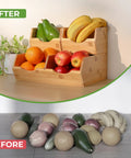 Stackable Bamboo Pantry Storage Bins Featuring Smooth Pull Out Trays A Straightforward Game Changer For Kitchen Organization Keeps Your Grub Fresh Inside Multi Size Baskets Designed For Easy Everyday Use with fruit.