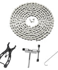 All In One Bike Chain Kit With 126 Links For 6/7/8 Speed Chains, Built In Chain Tool, Replacement Set for maintenance essentials
