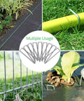 Heavy Duty 6 Inch Garden Stakes With Beveled Ends, 11 Gauge Galvanized Steel Lawn Landscape Staples For Ground Cover, Weed Barrier Fabric, Fencing, Landscape Edging And Artificial Turf Projects, 10 Pack in various uses