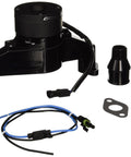 Heavy Duty Black Electric Water Pump For GM Big Block Engines delivering Hoss high flow cooling, with fittings and connectors visible.