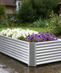Tall Galvanized Raised Garden Bed Kit For Outdoor Patio 6x3x2ft Deep Root Planter Boxes No Bend Elevated Metal Garden Beds