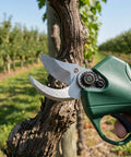 Heavy Duty Replacement Blades For Electric Pruning Shears, Four Piece Carbon Steel Pruner Knife Set cutting through vine.