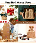 Eco Friendly Honeycomb Packing Paper Roll Pro Grade 12 Inch By 200 Foot Biodegradable Kraft Cushioning For Moving And Shipping Recyclable Packaging Substitute For Bubble Wrap Includes 20 Fragile Sticker Labels used for packaging gifts and bottles, shown in different packing scenarios.