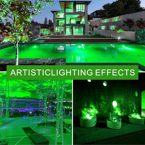 LED A19 Green Light Bulb Dimmable 9W Equivalent To 100W E26 Base Long Lasting 20000 Hours Ideal For Party Decor