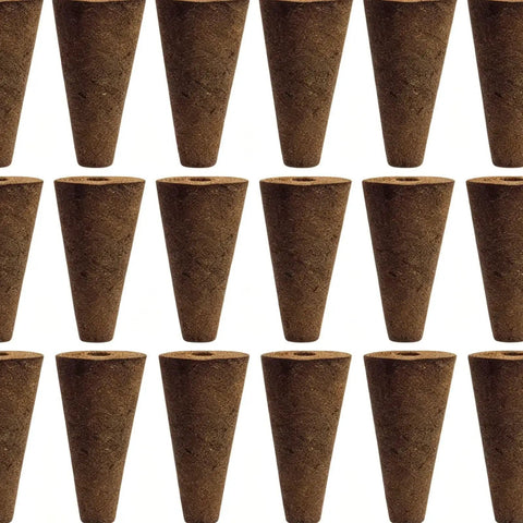 Cone Shaped Seed Starter Pods, 50-Pack, Rapid Rooter Plugs For Indoor Garden, Hydroponic Soilless Growth Media Replacement