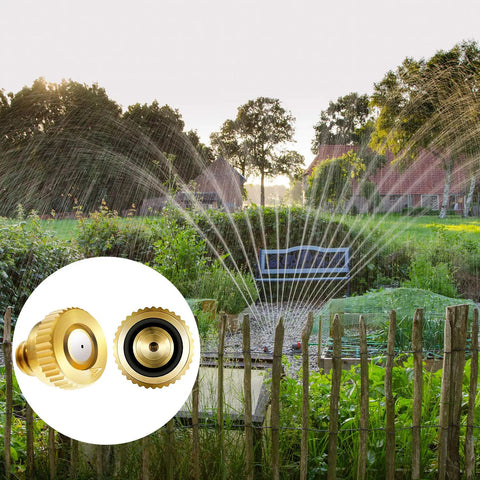 Brass Misting Nozzle Set For Low Pressure Systems, 40 replacement heads, 0.4 mm orifice, outdoor garden cooling spray