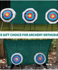 5x10 Foot Archery Backstop Net For Backyard Practice And Outdoor Target Shooting with targets, reinforced net