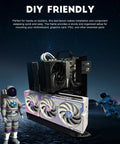 Open Air PC Test Bench Frame For ITX ATX MATX EATX Rigs with installed components, shown in a side view displaying cooling fans.