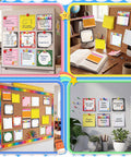 Back To School Sticky Notes Set Of Nine Pads Fifty Sheets Each Cute Teacher Notepads displayed in classroom and office settings.