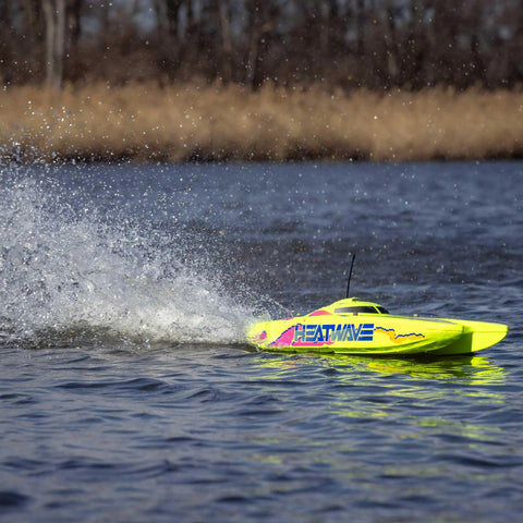 Blackjack 24 Inch V2 Catamaran Brushless RC Boat With Heat Wave Visual RTR speeding on water