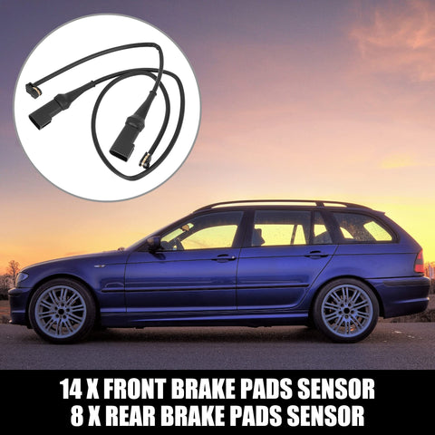 X AUTOHAUX brake pad wear sensor kit for Ford Transit Box; blue van side view with inset close-up of sensor cables.