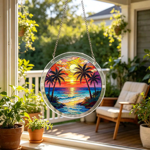 Cool Sunlight Acrylic Catcher Puzzle Kit With 83 Pieces For Doors Windows And Garden Decor projects colorful light, 7.87 inch
