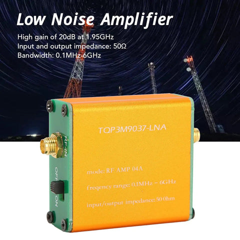 Wideband RF Power Preamplifier 0.1MHz To 6GHz With Built In Battery 1.95GHz 20dB Low Noise Amplifier SMA Female