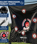 Heavy Duty Golf Hitting Net With 3 Sided Protection Cage, 10x8x6ft Reinforced Steel Frame And Target Cloth detail