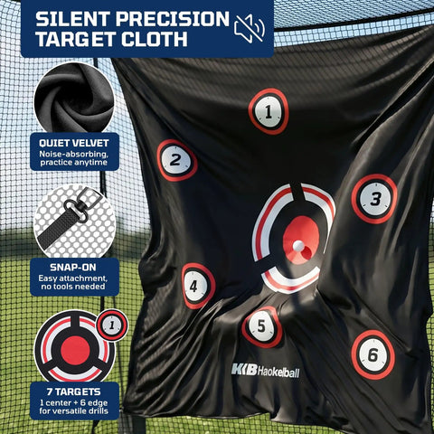 Heavy Duty Golf Hitting Net With 3 Sided Protection Cage, 10x8x6ft Reinforced Steel Frame And Target Cloth detail