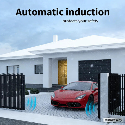 Infrared Photocell Beam Sensor For Automatic Swing Gates And Garage Doors, Weatherproof Photoelectric Safety Sensor in action
