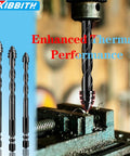 Beefy Four Flute Serrated Masonry Drill Bit Set For Fast Concrete Tile Brick Glass And Ceramic Drilling in vise