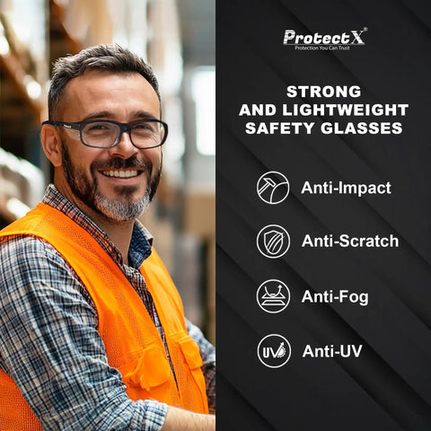 Safety Reading Glasses One Point Five Diopter with Anti Fog Lenses ANSI Z87 1 Rated UV Protection Durable Lightweight Frames for Work DIY and All Day Comfort